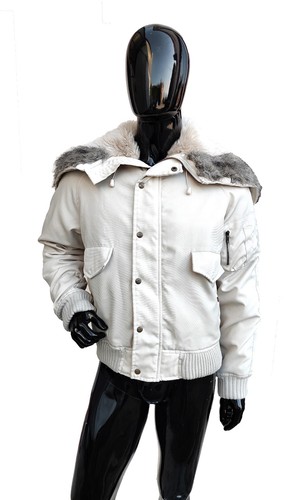 Woolrich short white parka - short,